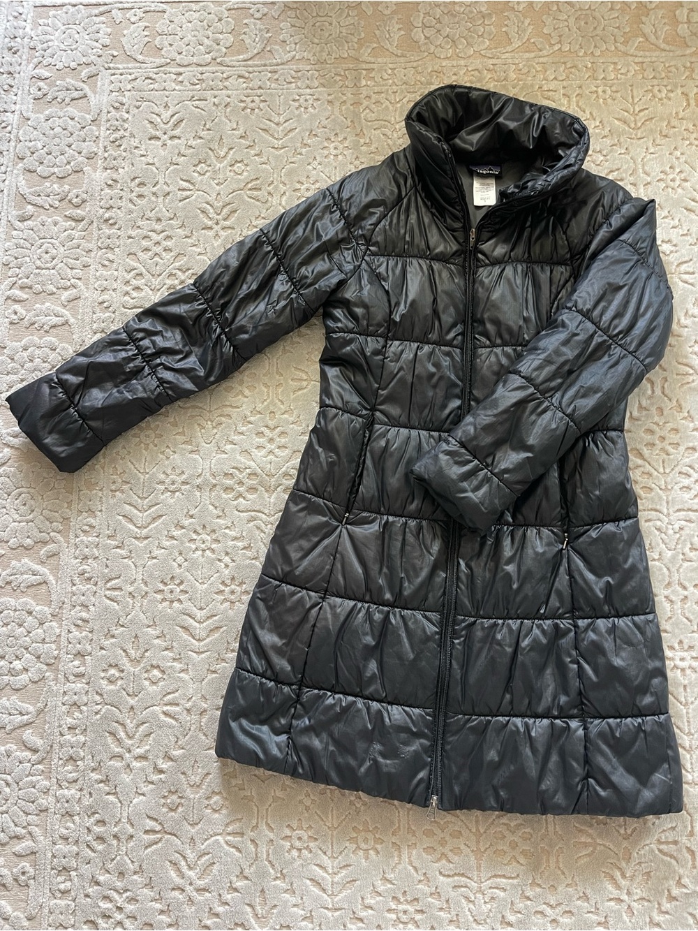 Patagonia Black Quilted Long Puffer Coat